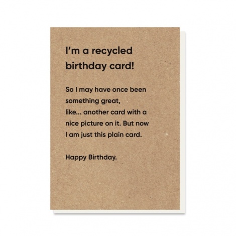 Recycled Rubbish Card